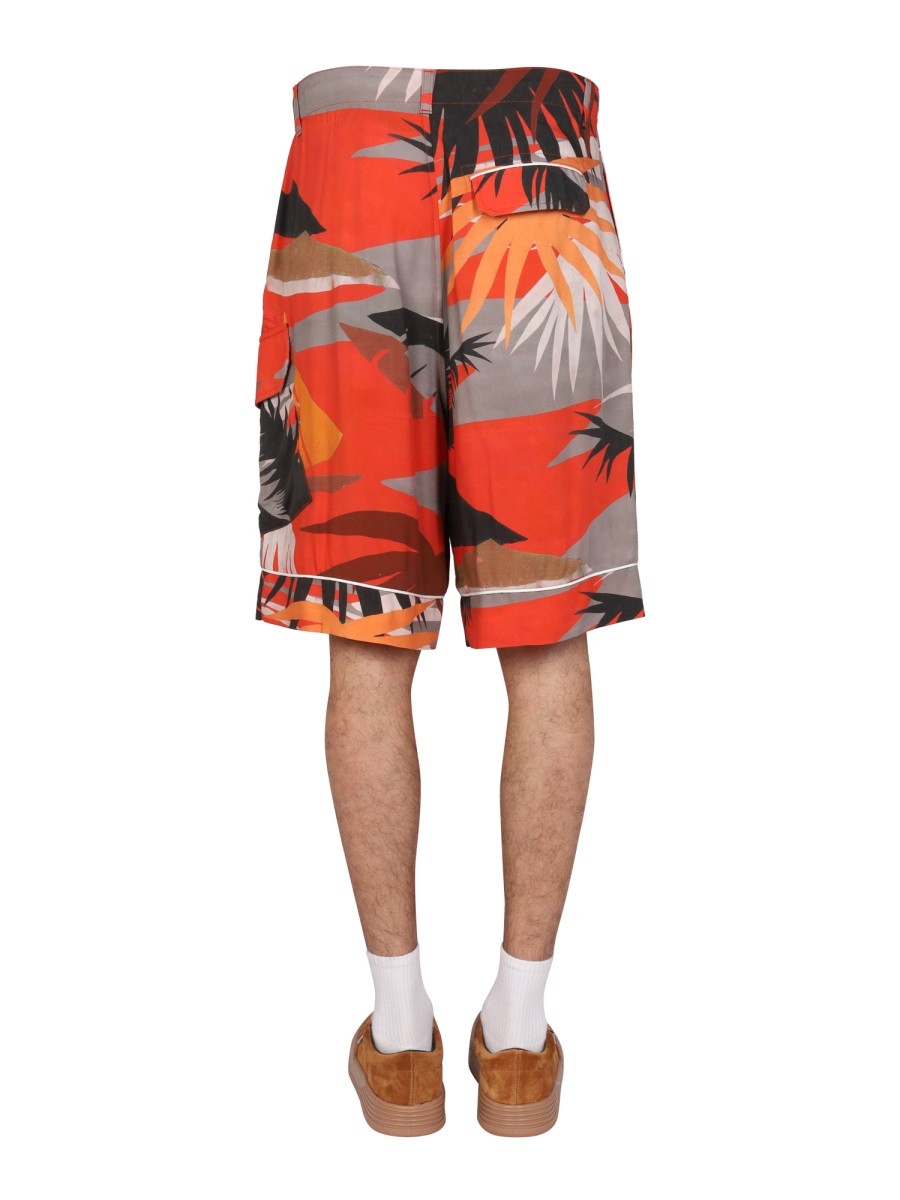 Palm Angels Calções cargo estilo bermudas
