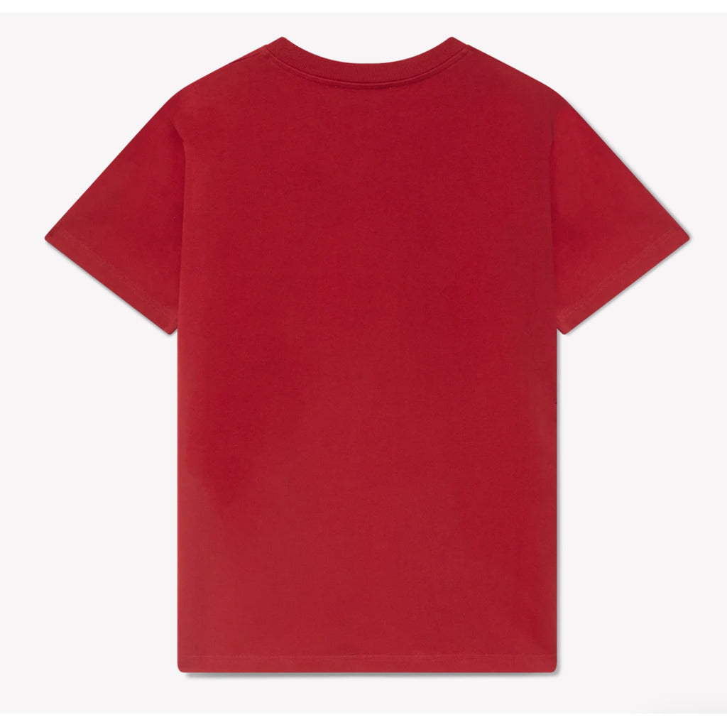 Back view of the Casablanca Casa Crest red organic cotton tee.