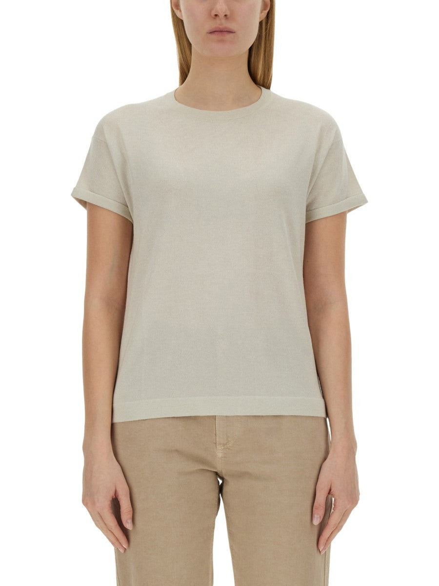 Brunello Cucinelli CASHMERE AND SILK T-SHIRT
