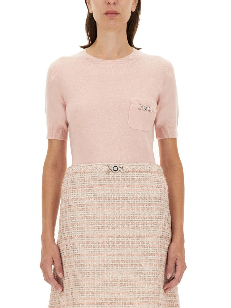 Versace CASHMERE BLEND KNIT TOP