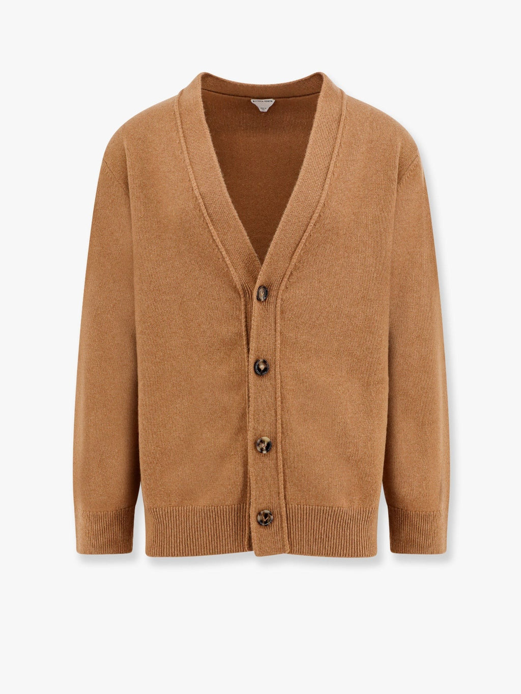 Bottega Veneta Cashmere cardigan with intrecciato iconic motif leather details