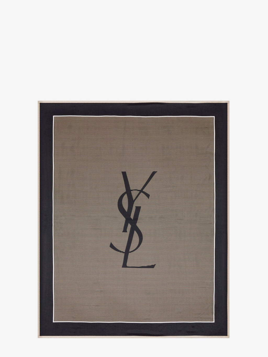 Saint Laurent Cassandre striped silk charmeuse stole