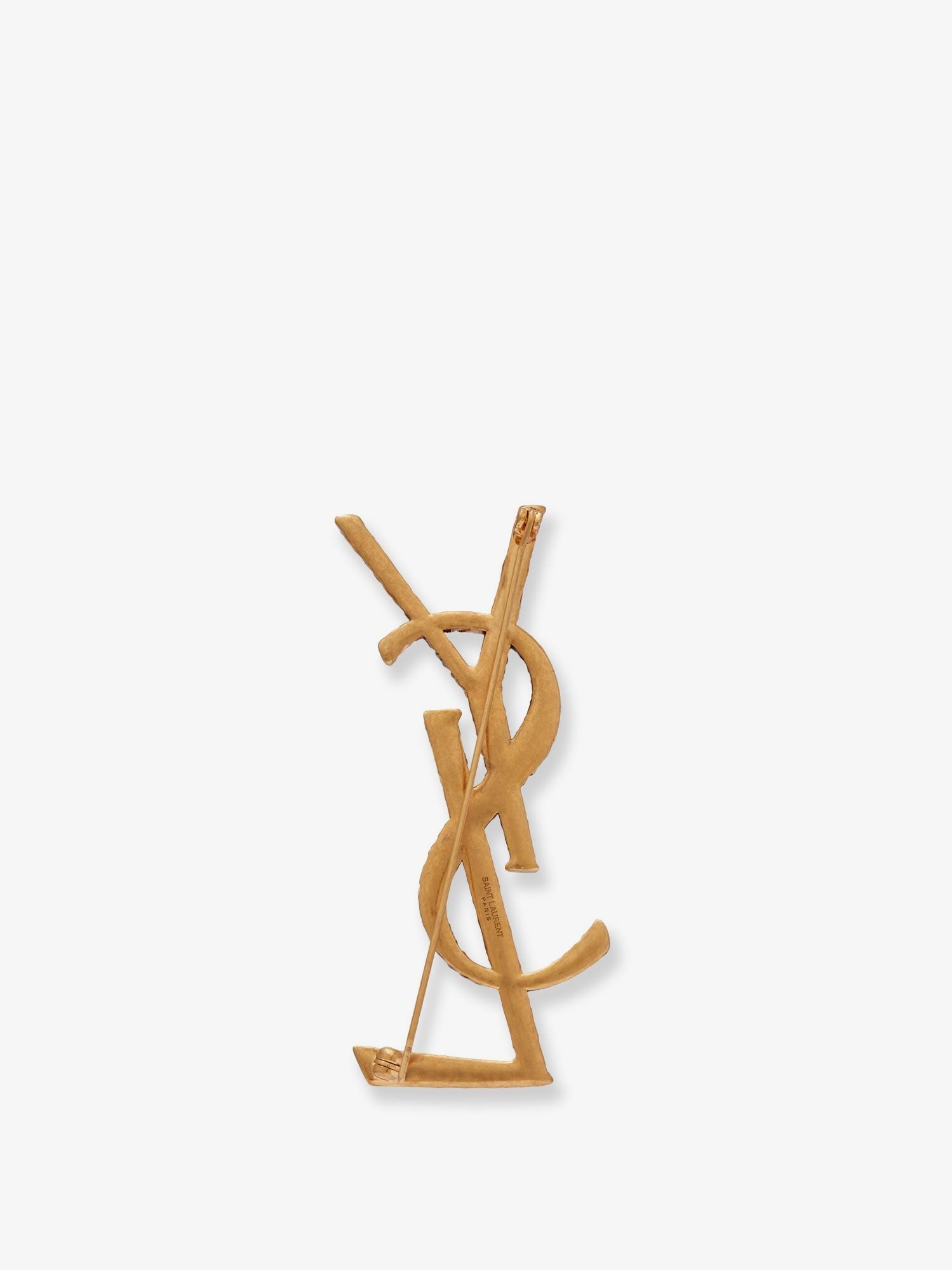 Saint Laurent Cassandre YSL metal brooch