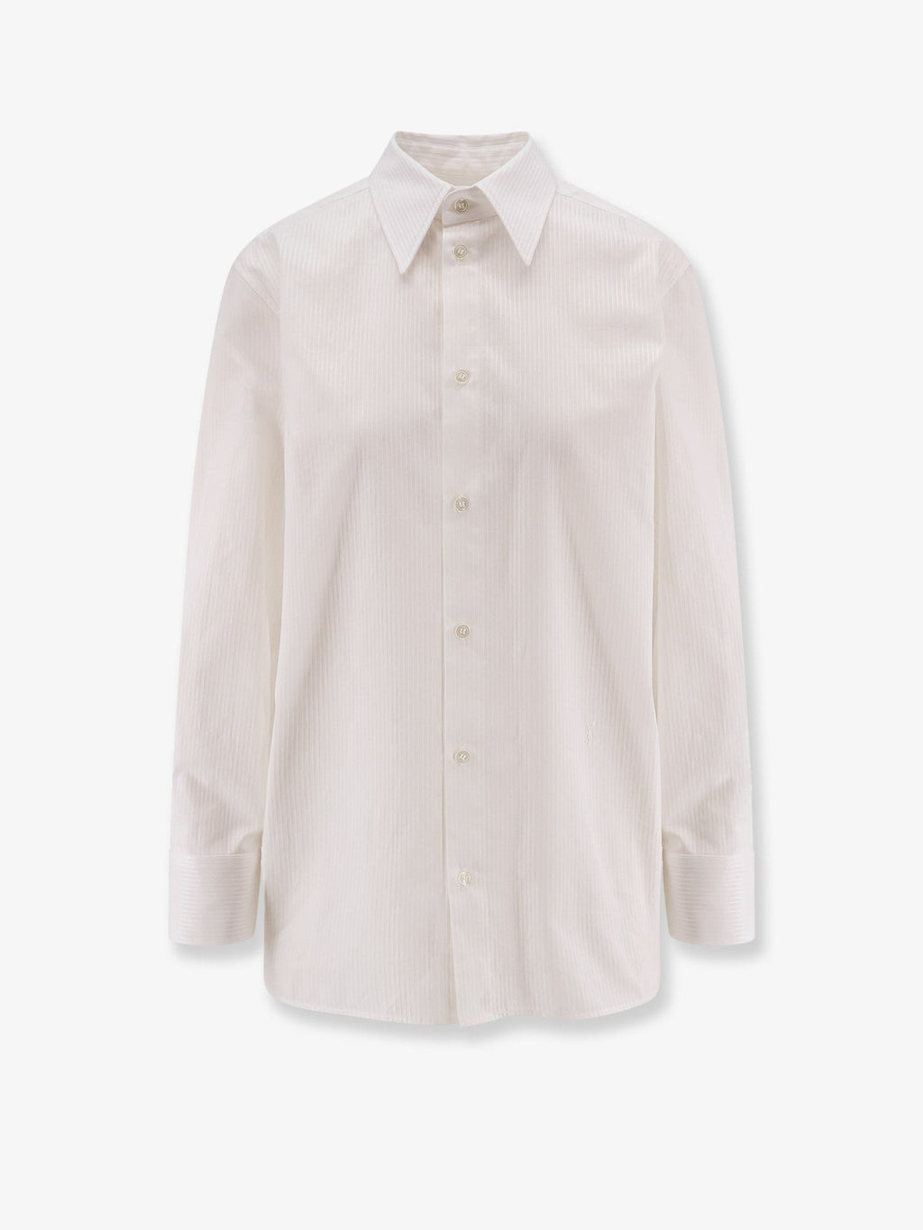 Saint Laurent Certified cotton shirt with Cassandre embroidery