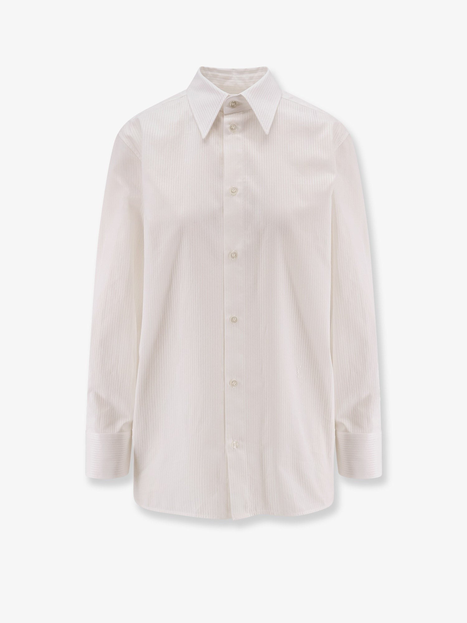 Saint Laurent Certified cotton shirt with Cassandre embroidery