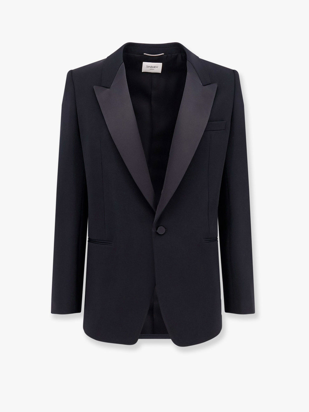Saint Laurent Certified wool blazer with satin lapel