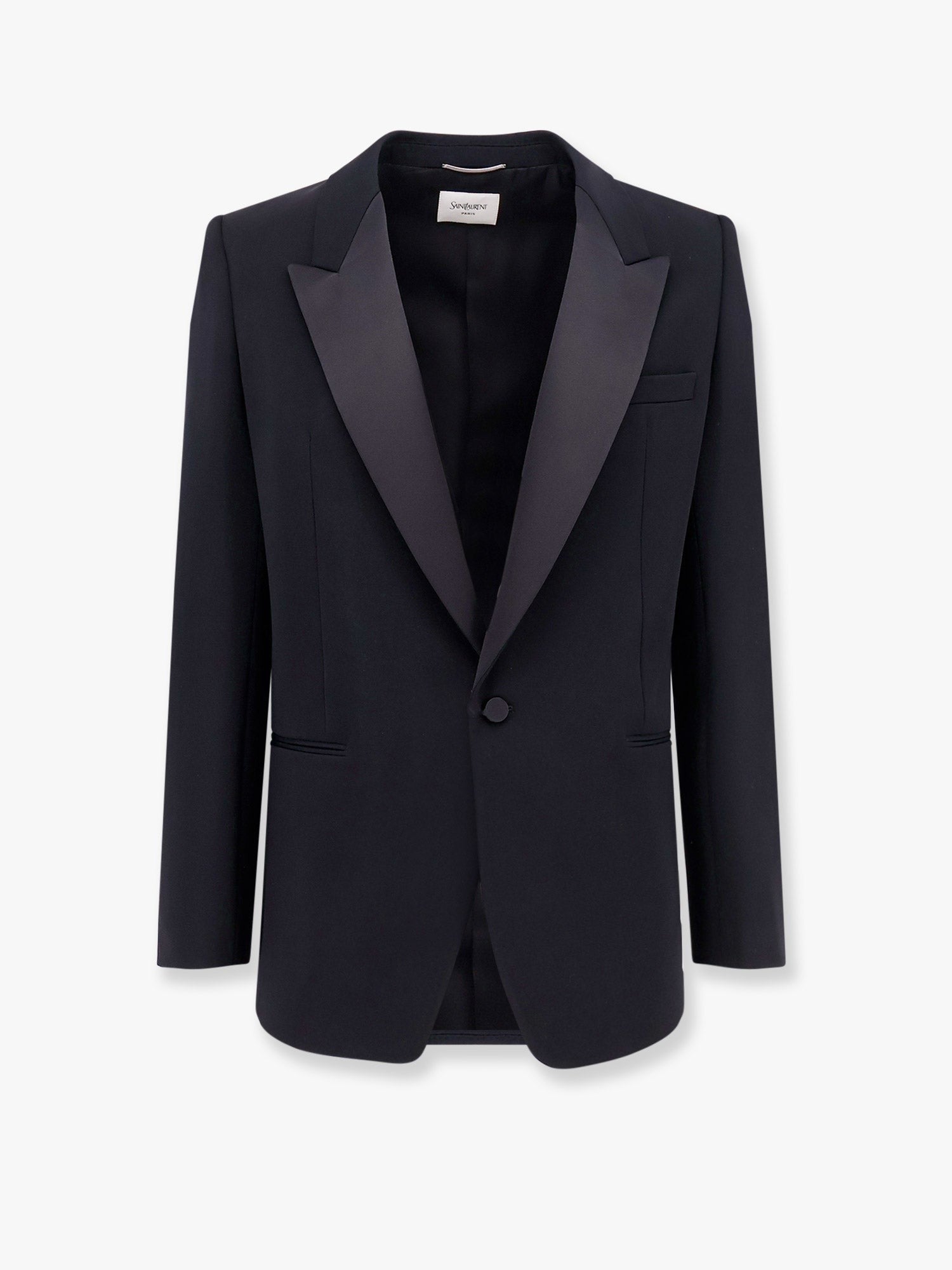 Saint Laurent Certified wool blazer with satin lapel