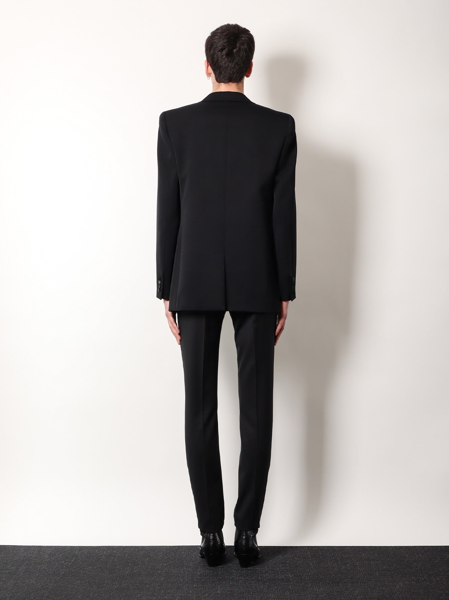 Saint Laurent Certified wool blazer with satin lapel