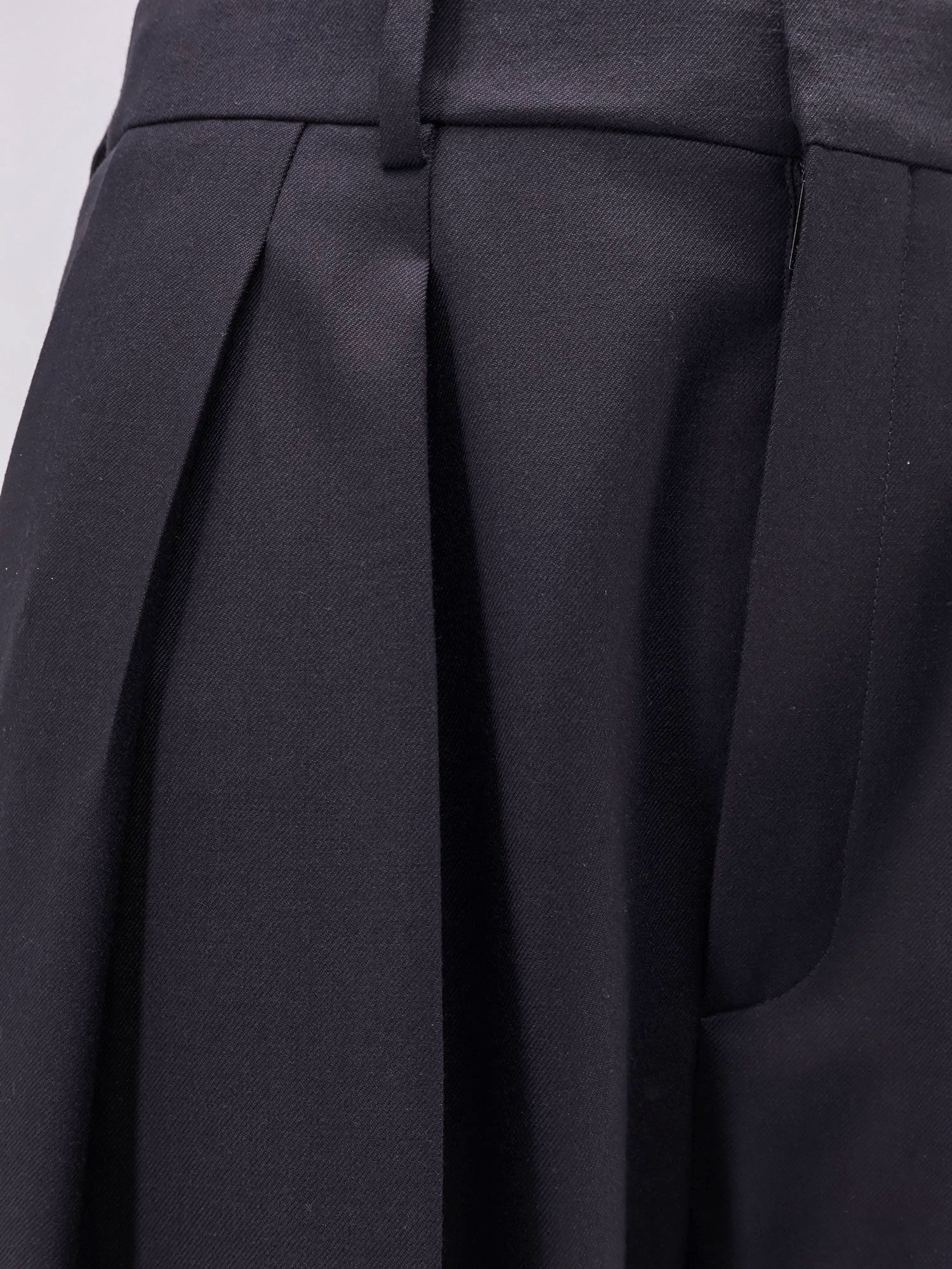 Saint Laurent Certified wool trousers with wide leg
