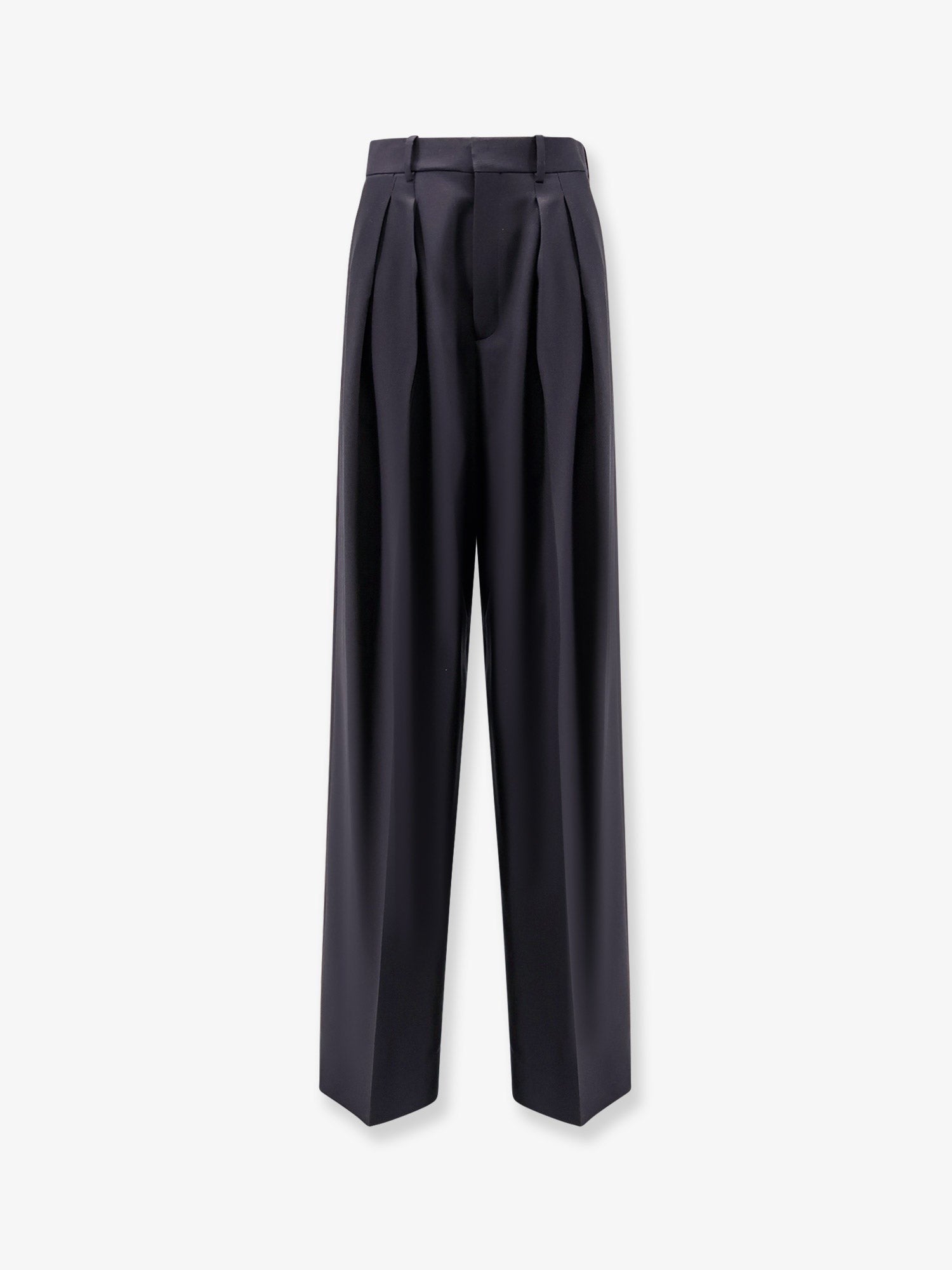 Saint Laurent Certified wool trousers with wide leg