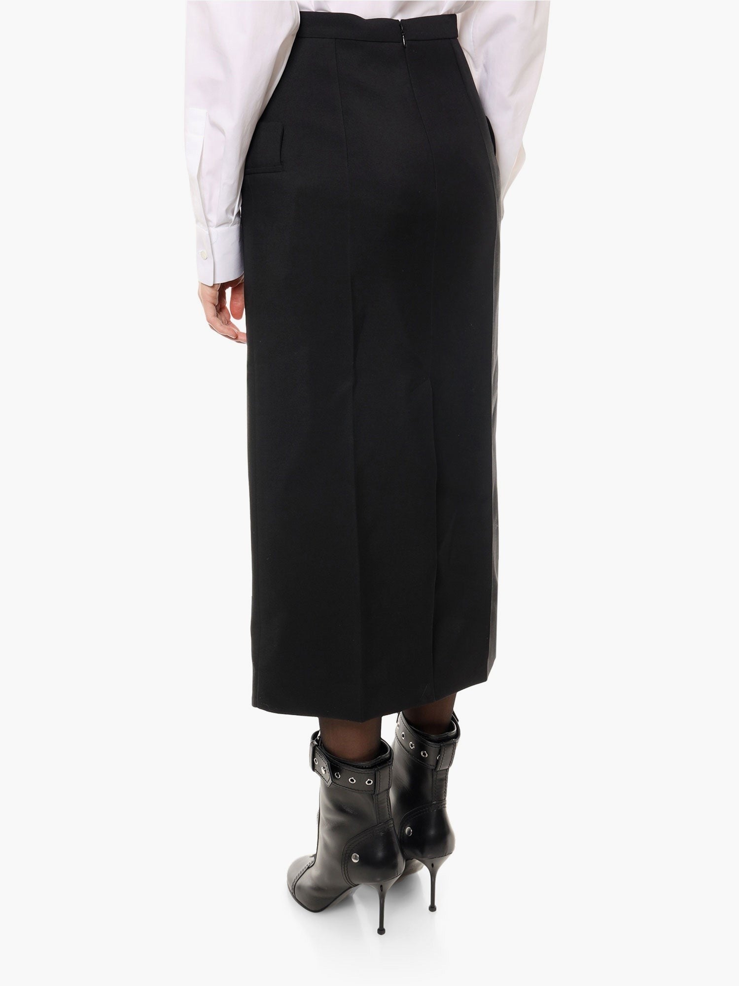 Alexander Mcqueen Certified wool upside-down skirt