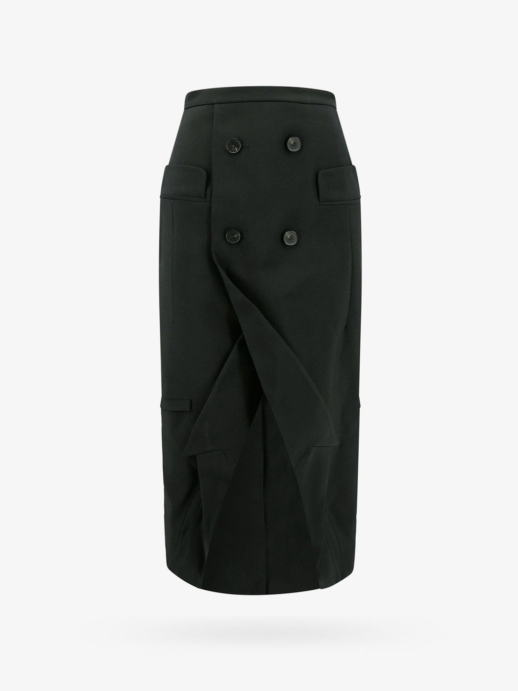 Alexander Mcqueen Certified wool upside-down skirt