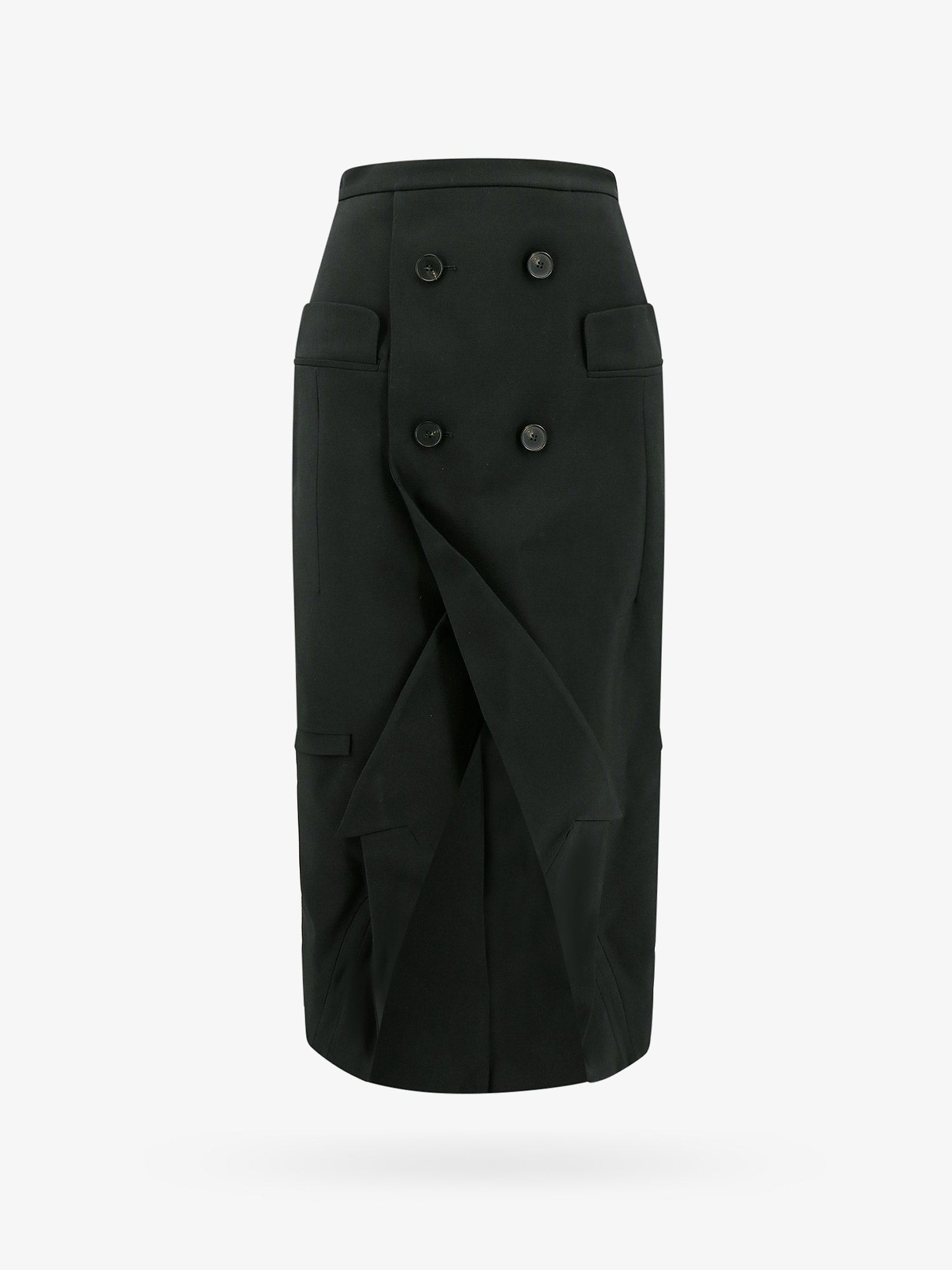 Alexander Mcqueen Certified wool upside-down skirt