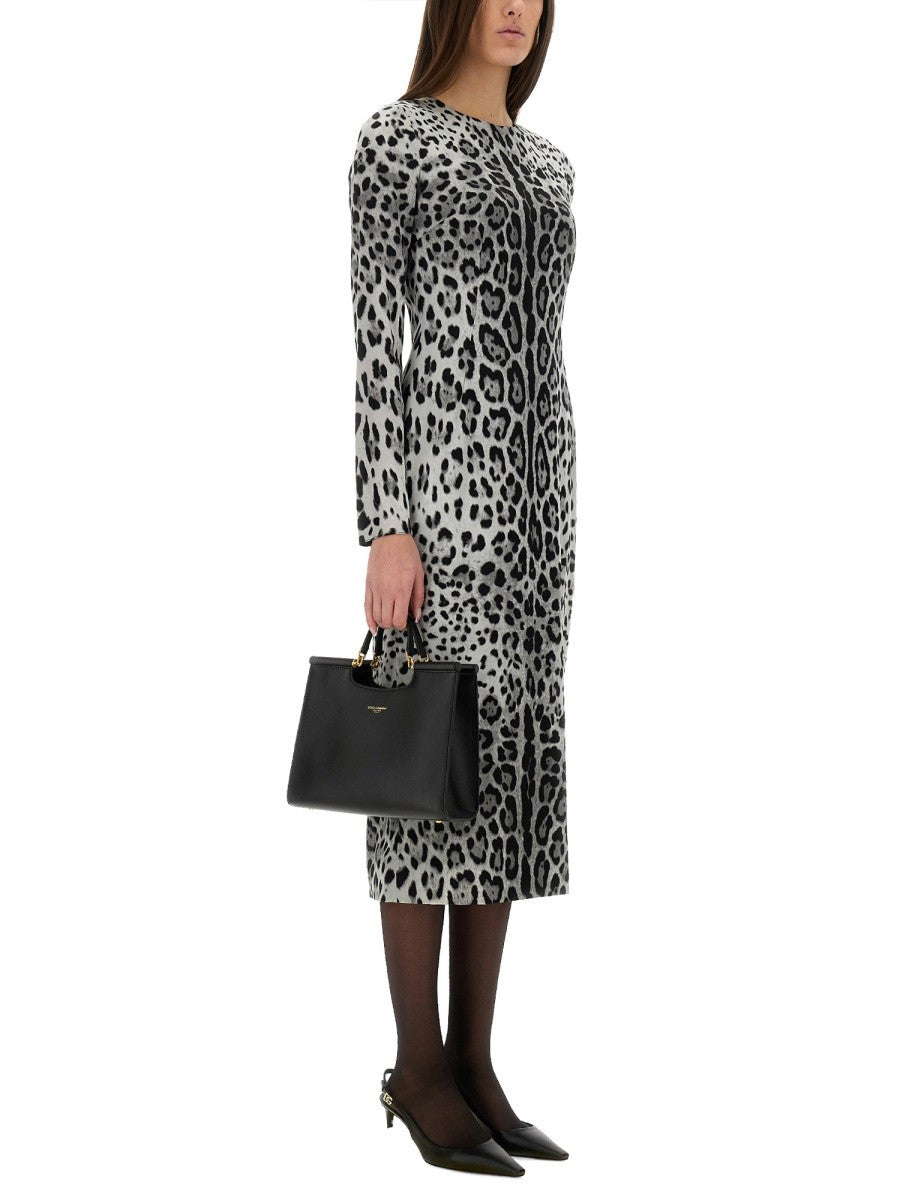 Dolce & Gabbana CHARMEUSE SHEATH LONGUETTE DRESS