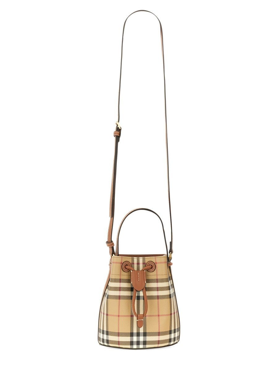 Burberry CHECK MINI BUCKET BAG
