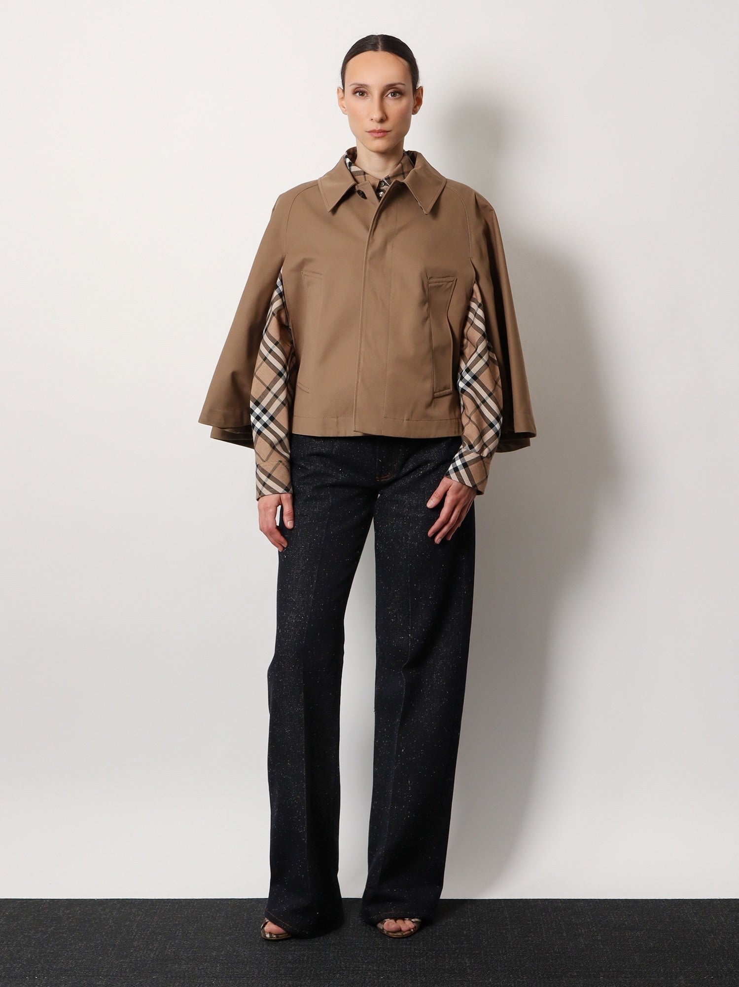 Burberry Check camisa de mistura de lã