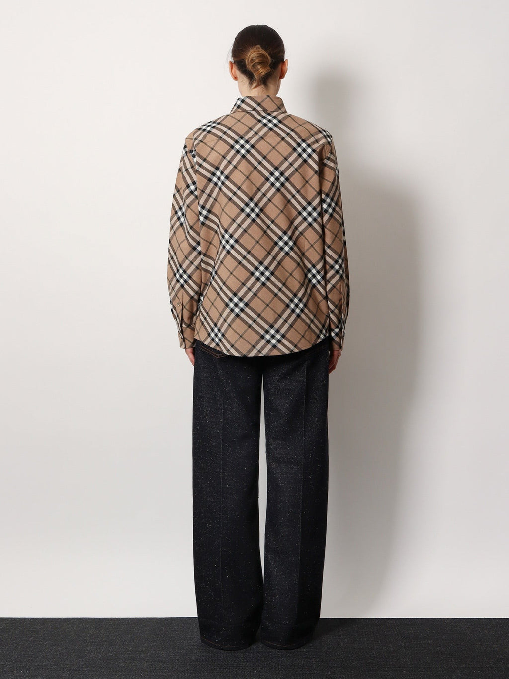 Burberry Check camisa de mistura de lã