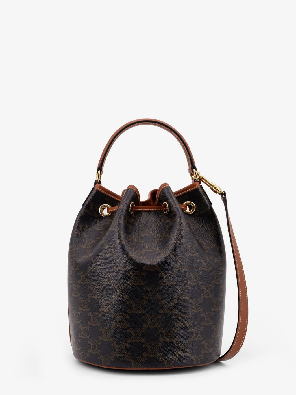 Celine Clara Triomphe Canvas und Lederbeuteltasche