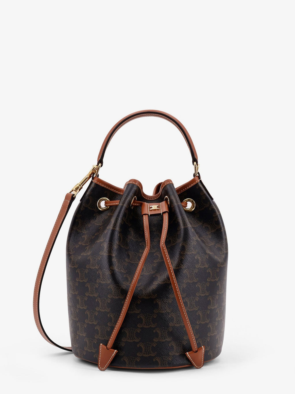 Celine Clara Triomphe Canvas und Lederbeuteltasche