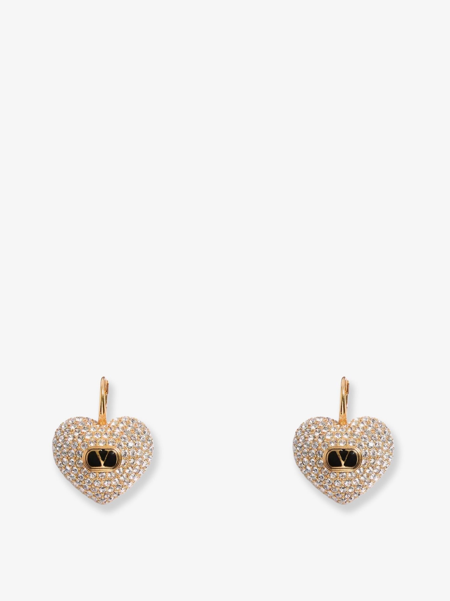 Valentino Garavani Coeur Royal metal and rhinestones earrings