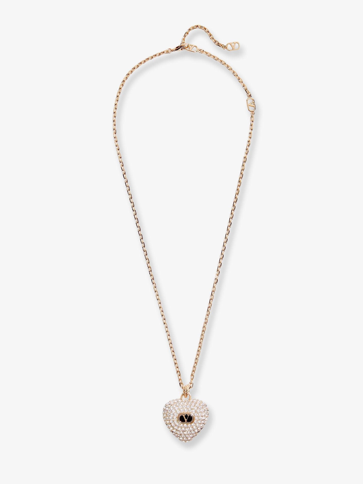 Valentino Garavani Coeur Royal metal, enamel and crystals necklace
