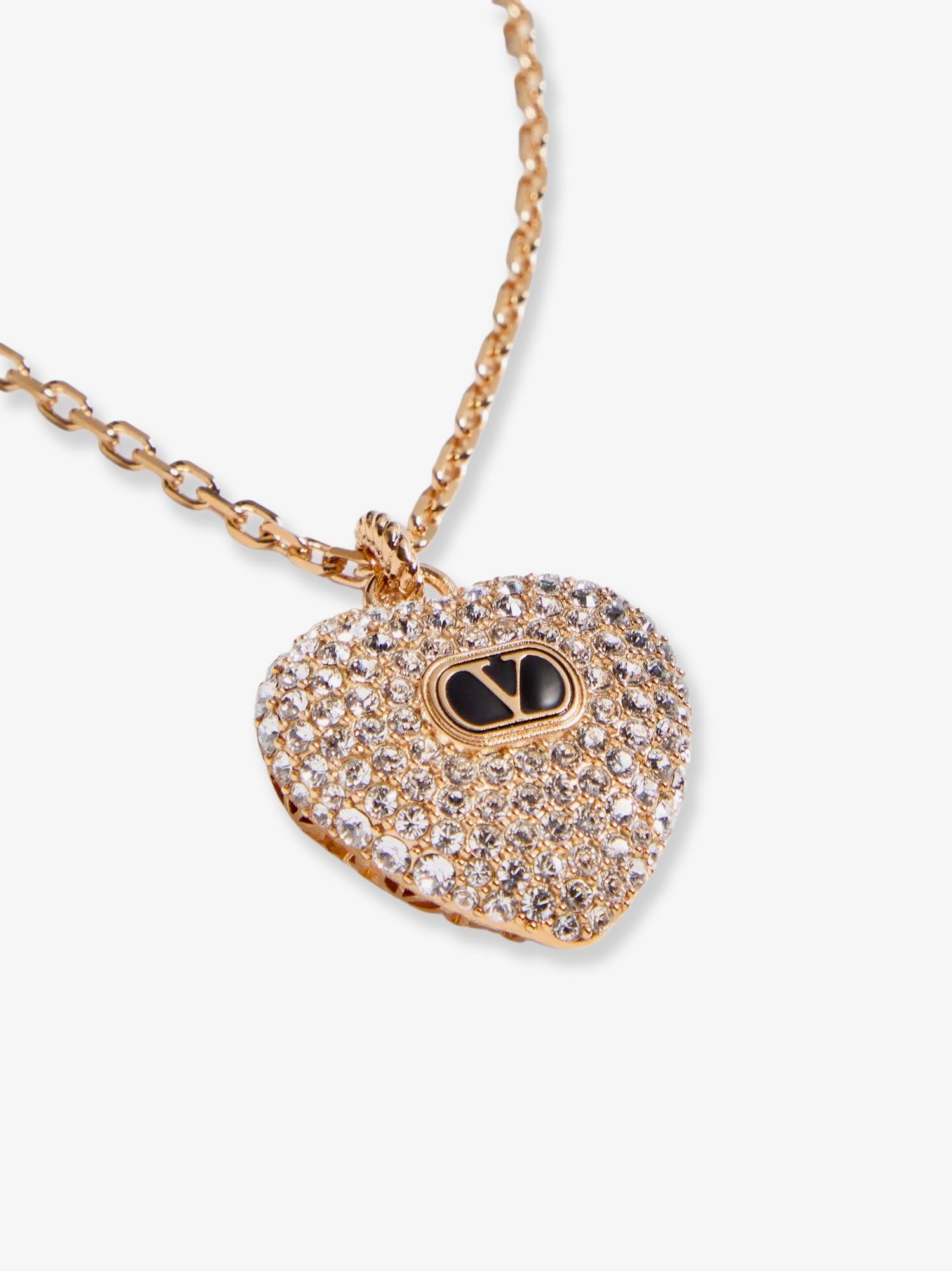 Valentino Garavani Coeur Royal metal, enamel and crystals necklace