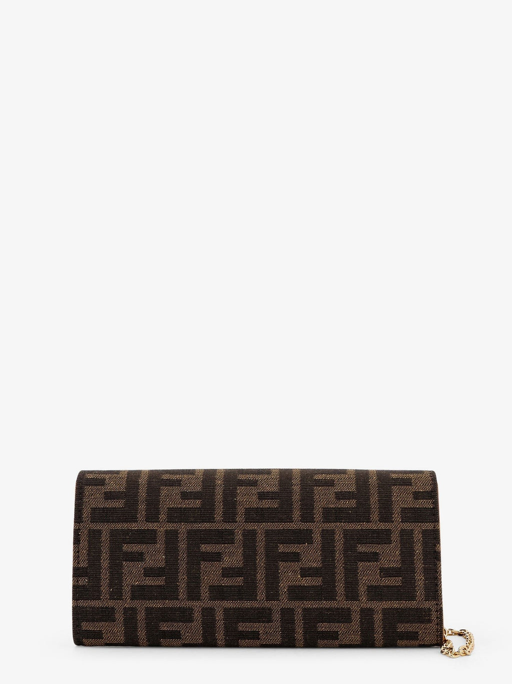 Fendi Continental With Chain Baguette FF jacquard fabric shoulder bag