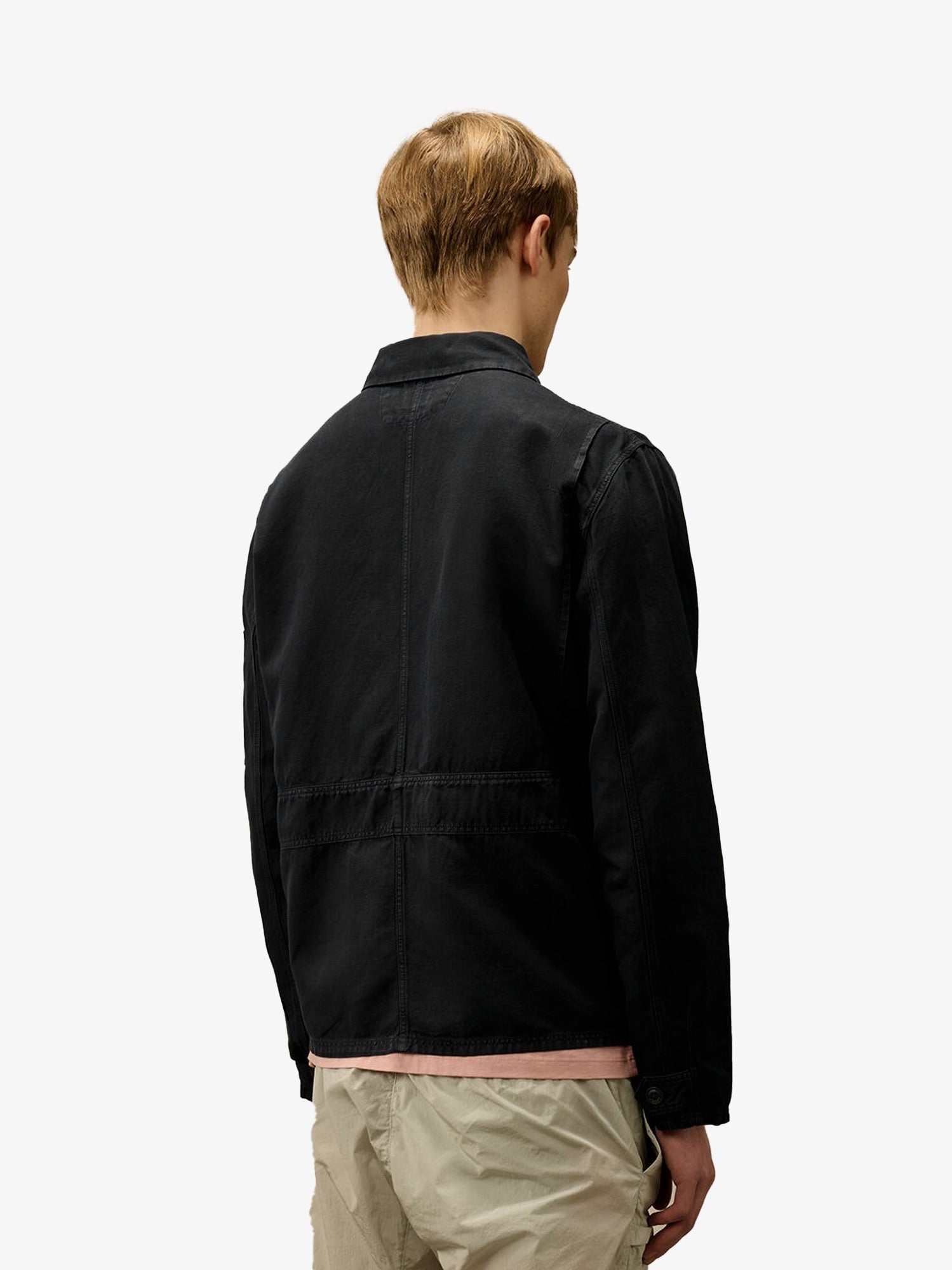 CP Company Cotton and linen shirt with zip closure