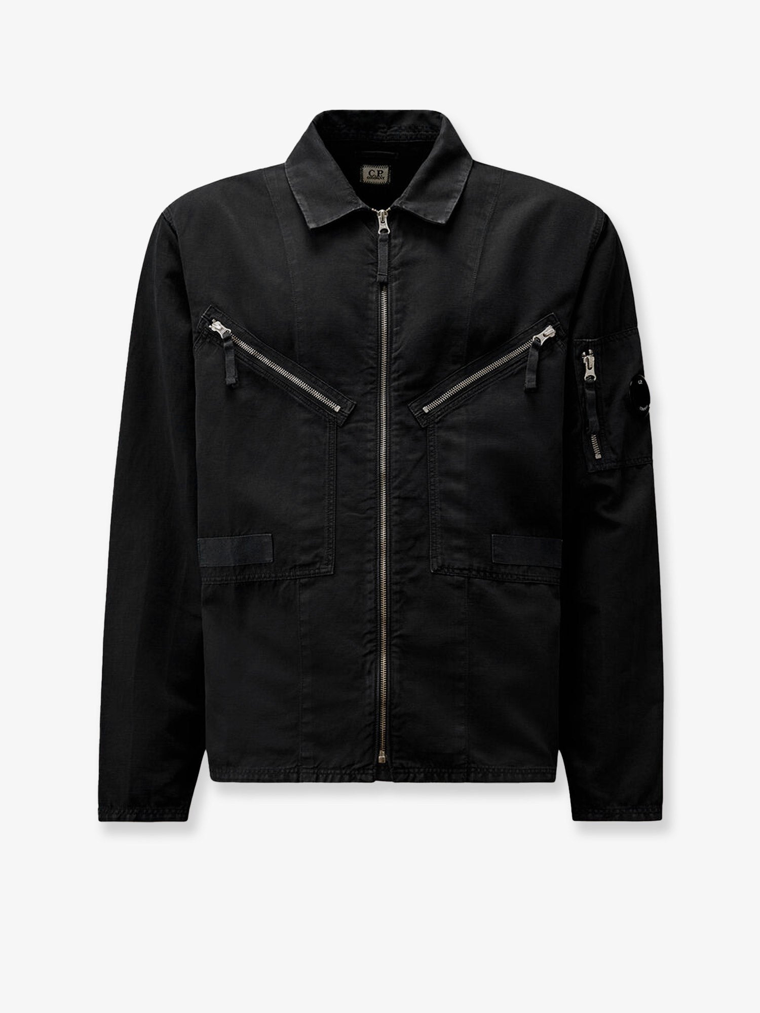 CP Company Cotton and linen shirt with zip closure