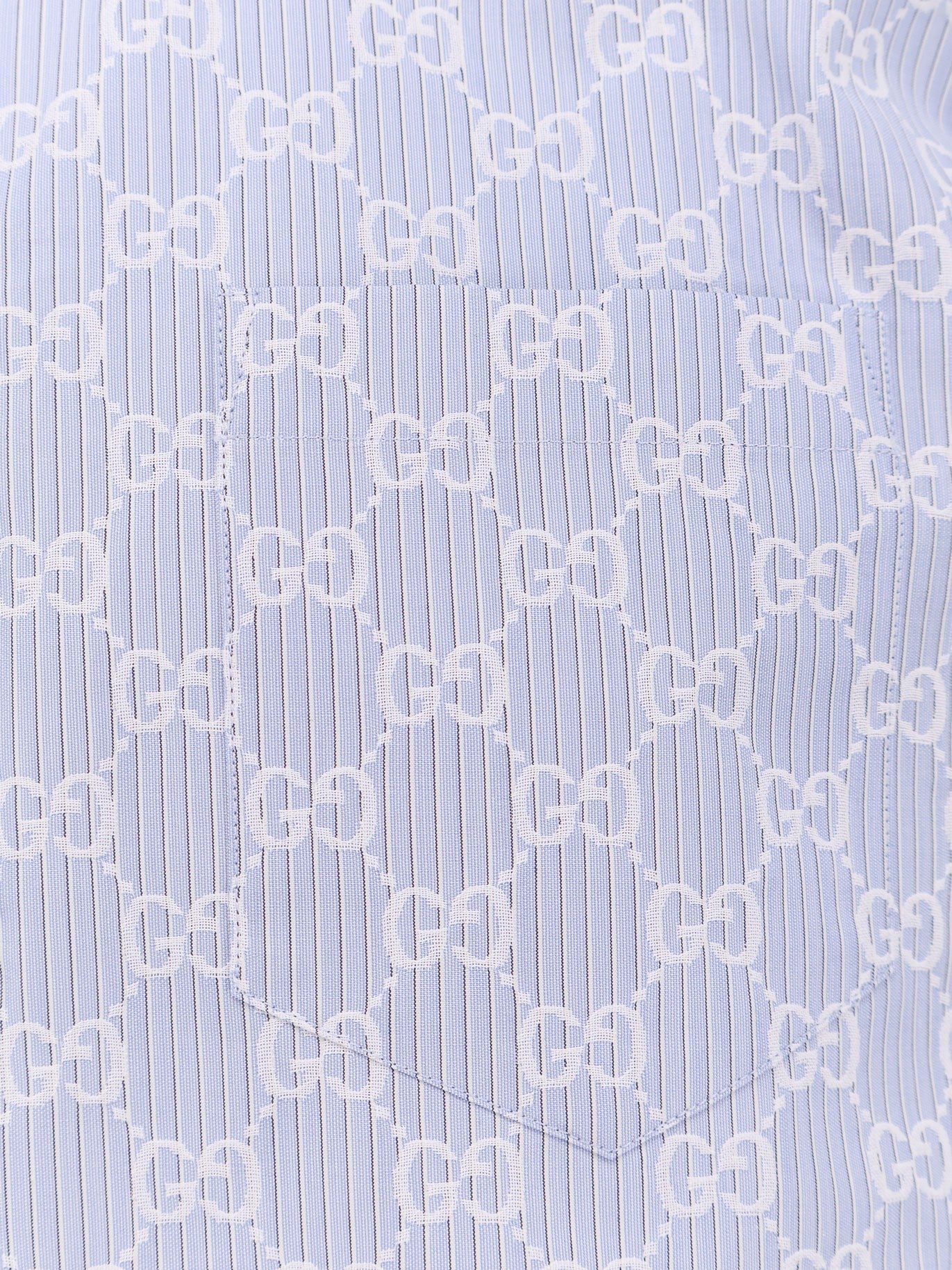 Gucci Cotton and silk shirt with all-over GG logo