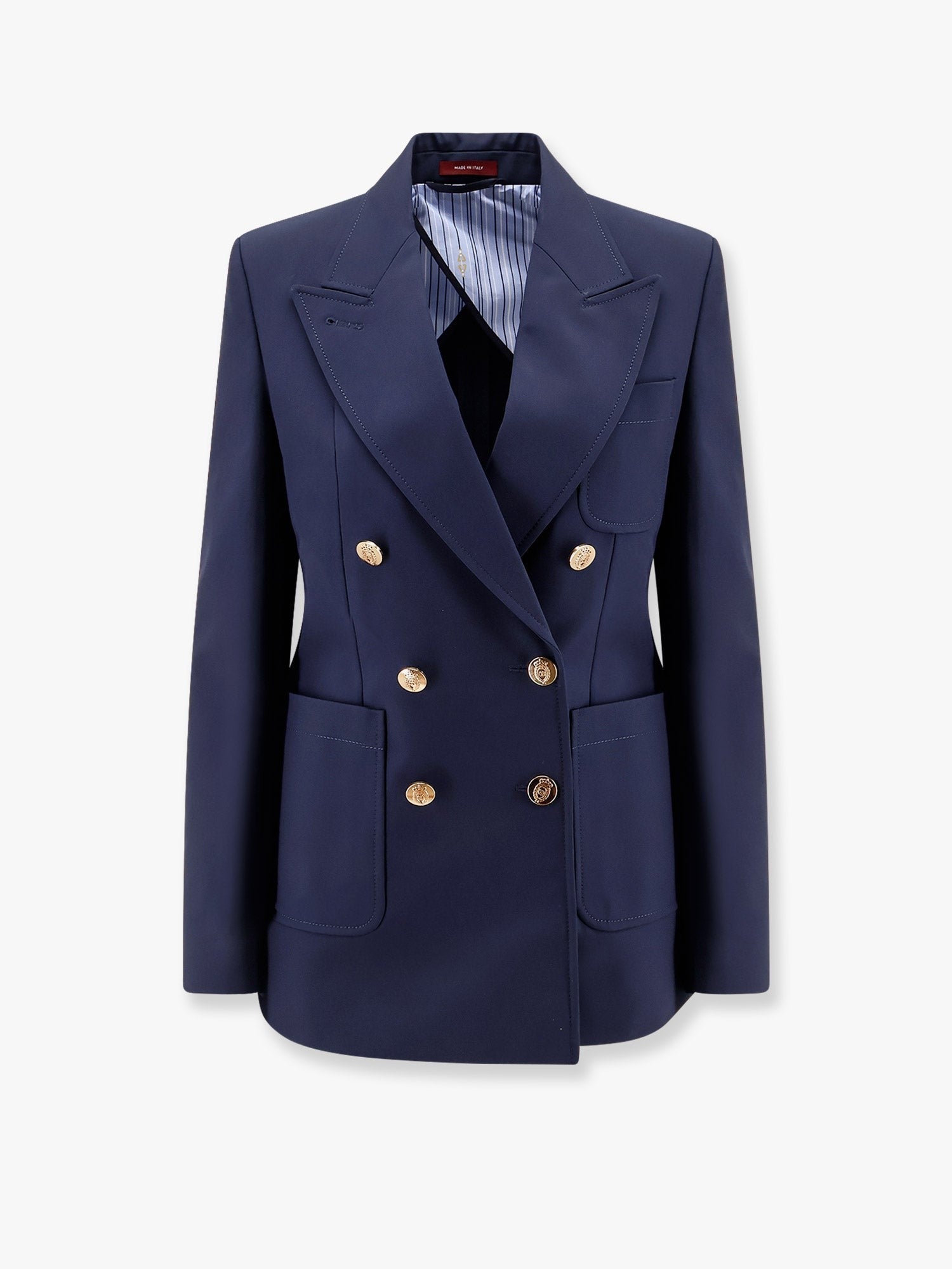 Gucci Bavlnený blejzer s ikonickými gombíkmi s gréckym motívom