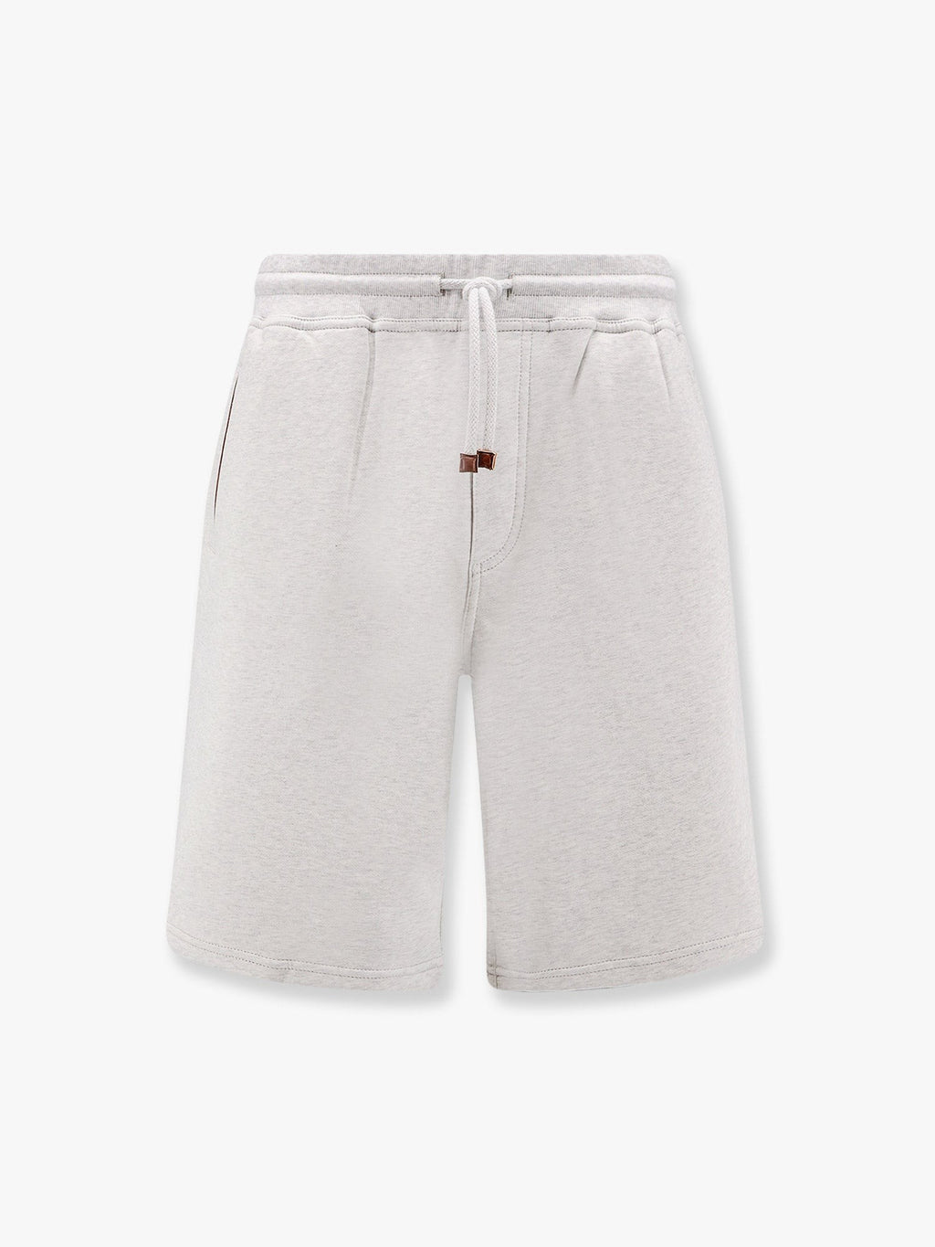 Brunello Cucinelli Baumwollmischungs-Bermudashorts mit Lederprofilen