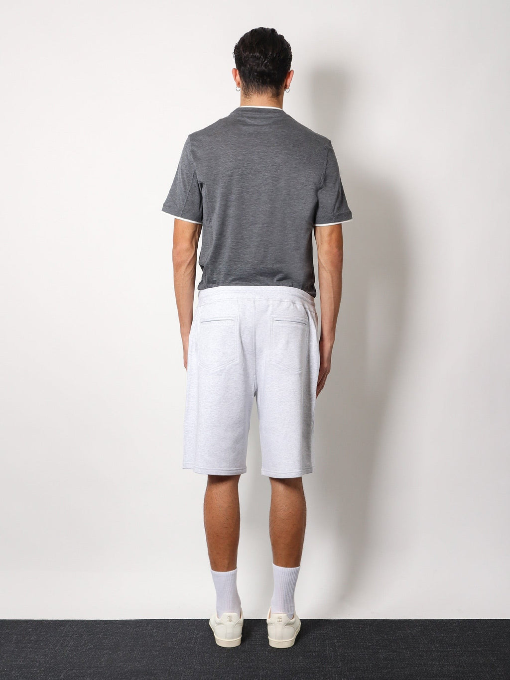 Brunello Cucinelli Baumwollmischungs-Bermudashorts mit Lederprofilen