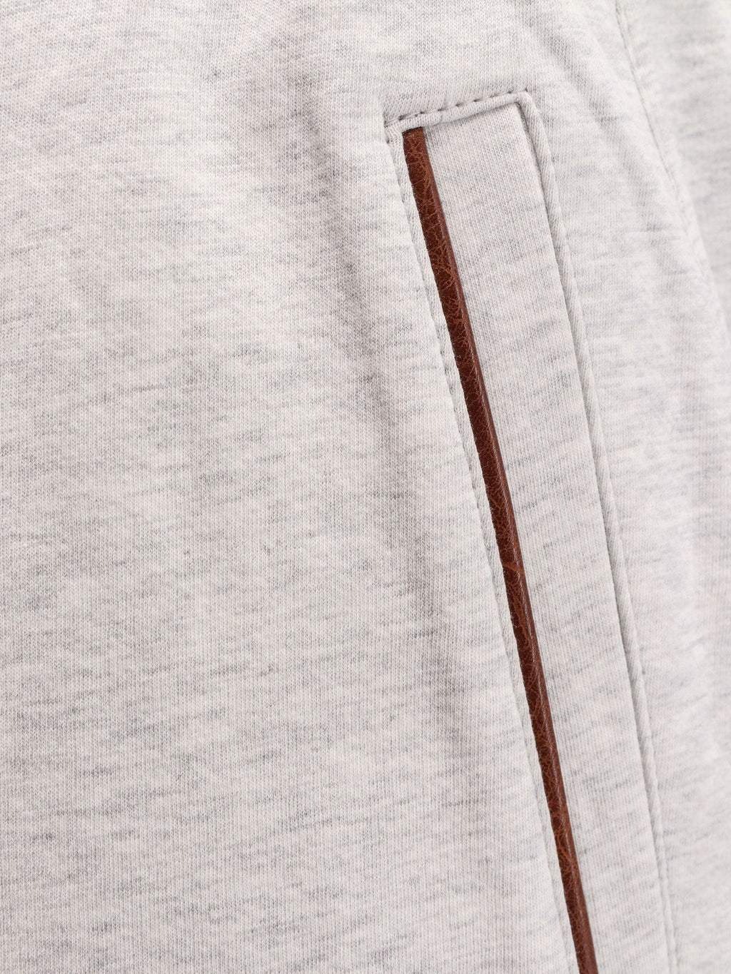 Brunello Cucinelli Baumwollmischungs-Bermudashorts mit Lederprofilen