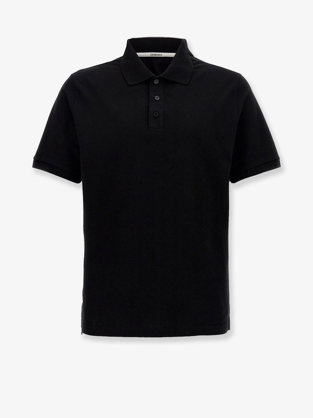Saint Laurent Cotton blend polo shirt with Cassandre embroidery