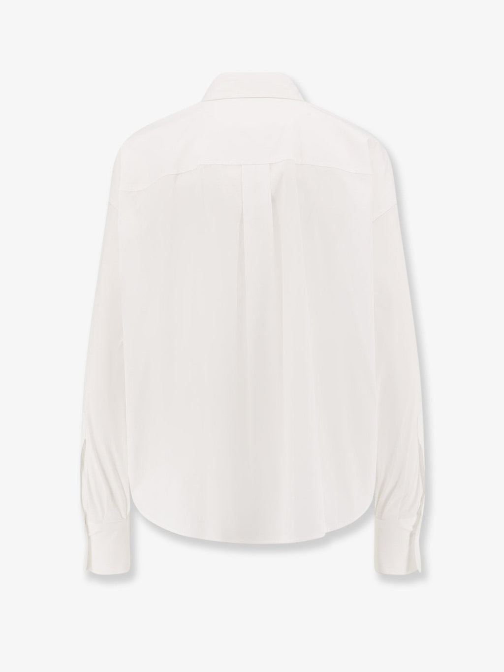 Brunello Cucinelli Camisa de mezcla de algodón con detalle de Monili