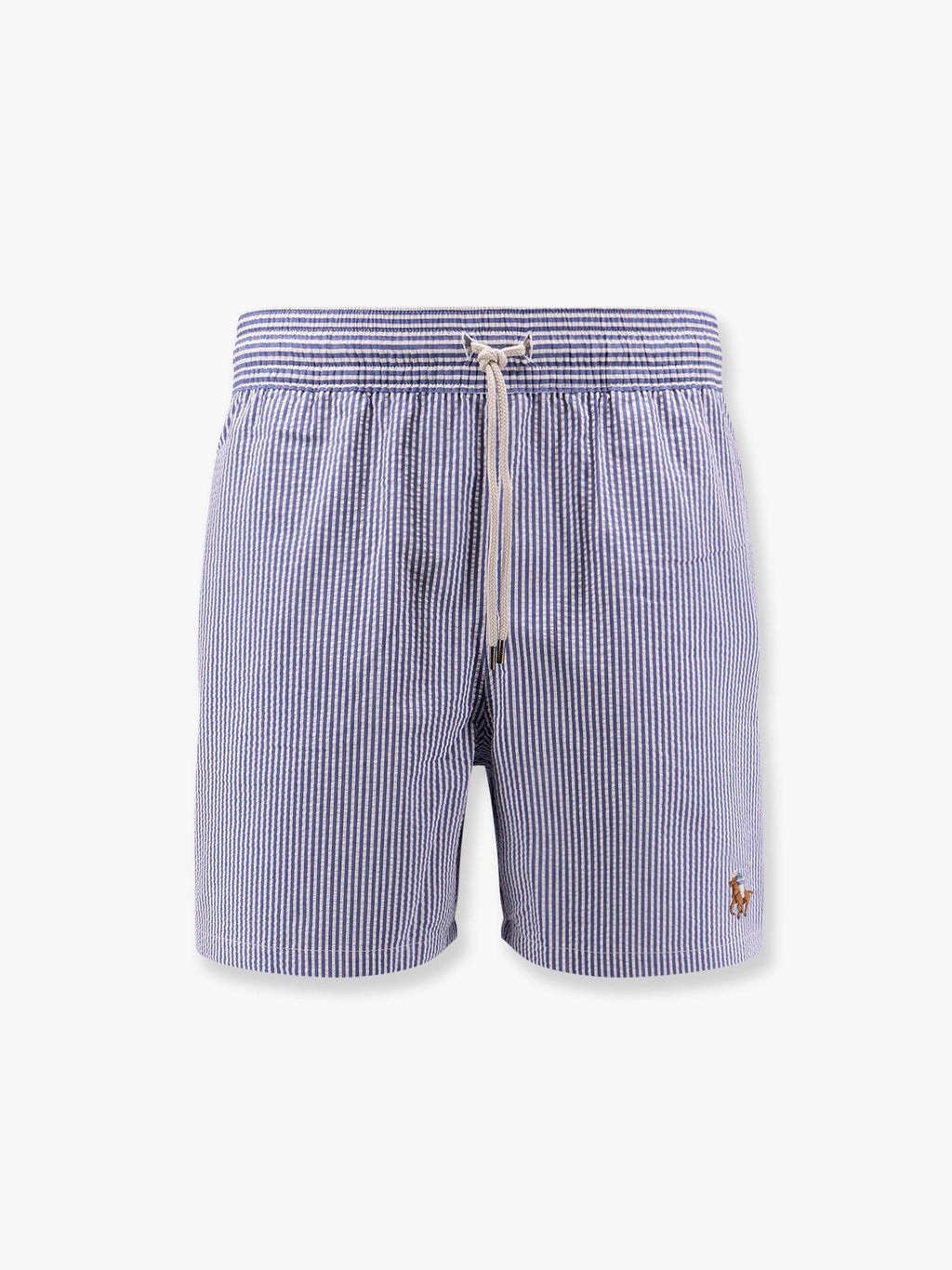 Polo Ralph Lauren Cotton blend striped swim trunk with logo embroidery