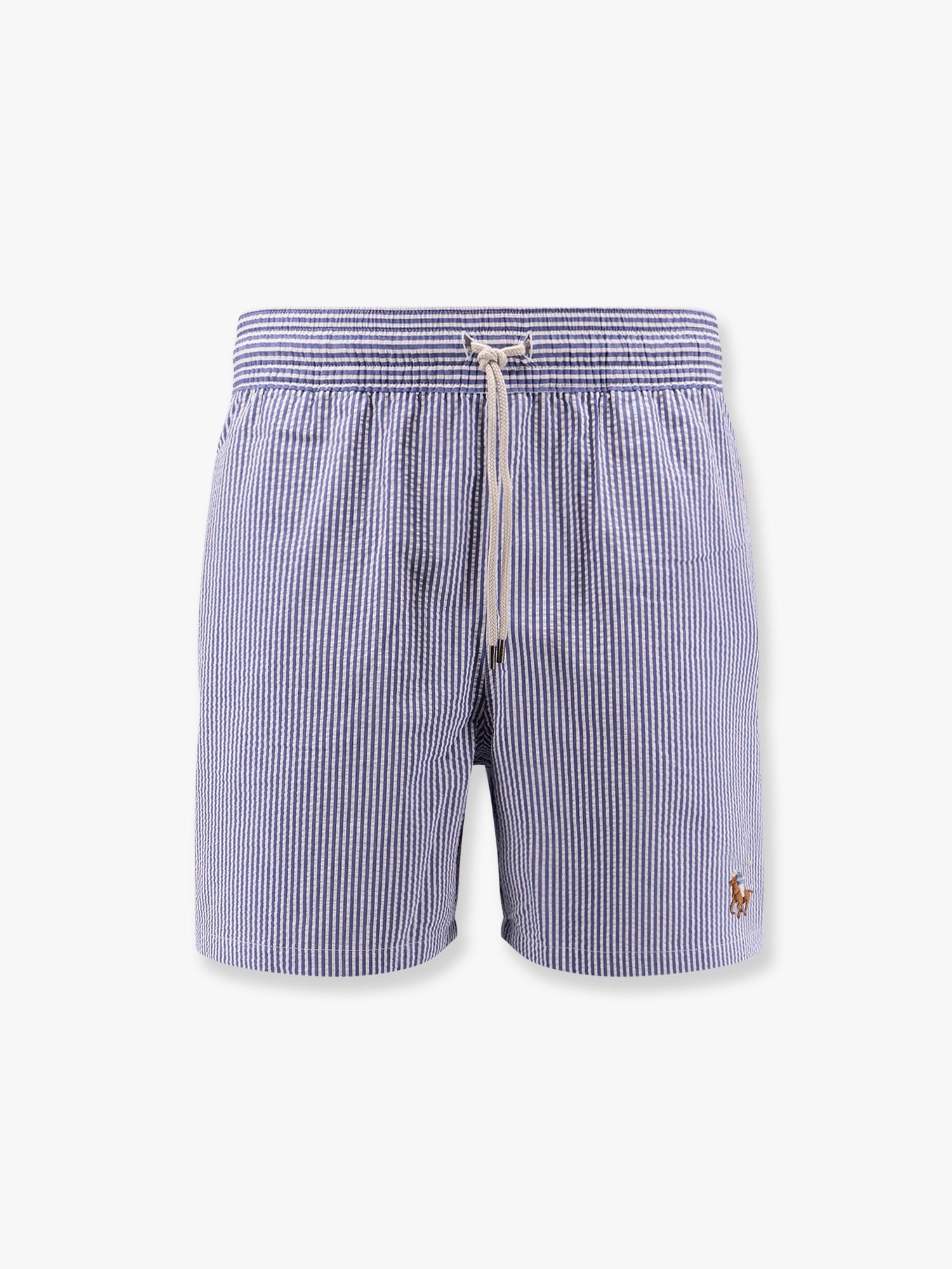 Polo Ralph Lauren Cotton blend striped swim trunk with logo embroidery