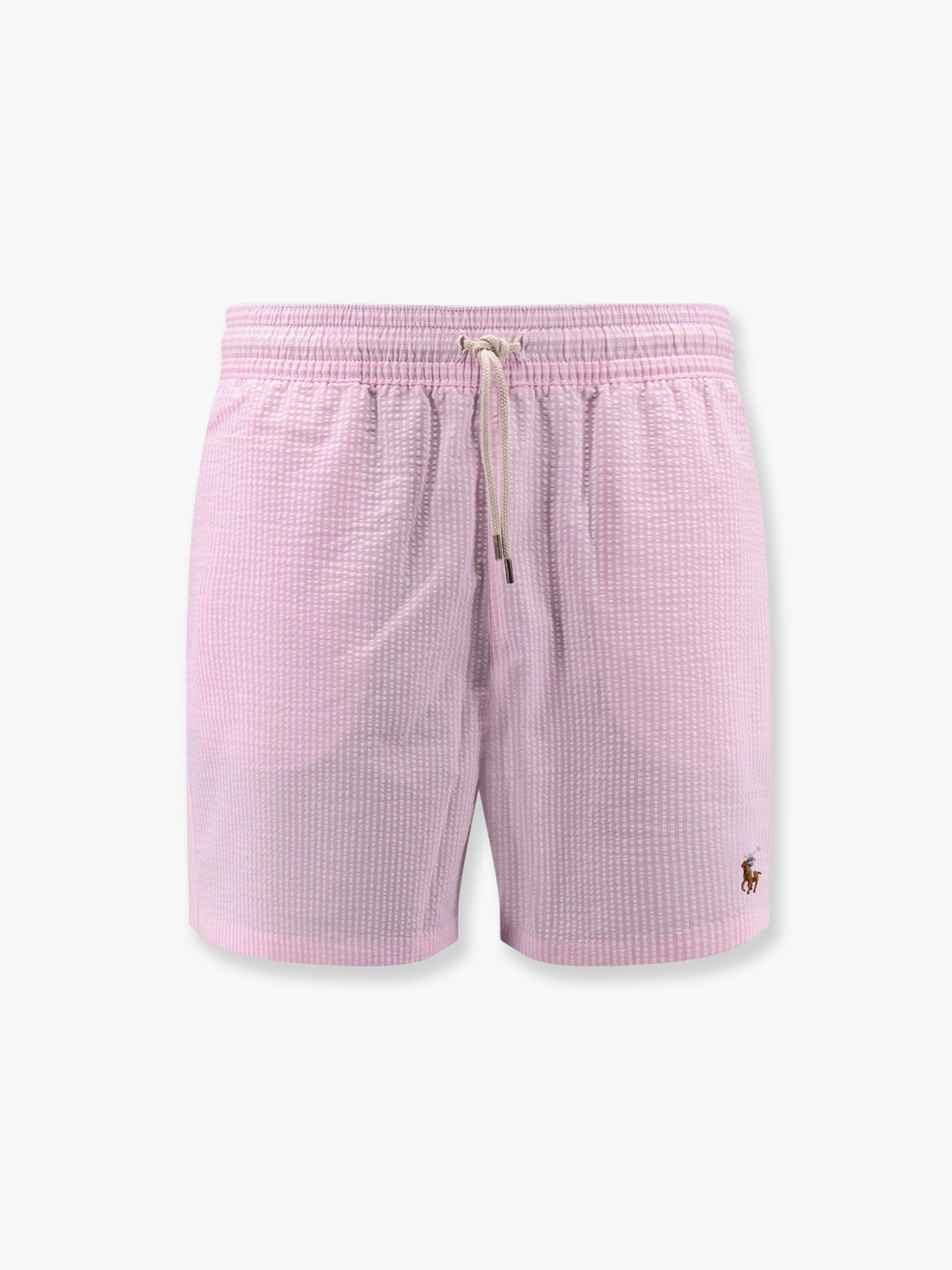 Polo Ralph Lauren Cotton blend striped swim trunk with logo embroidery