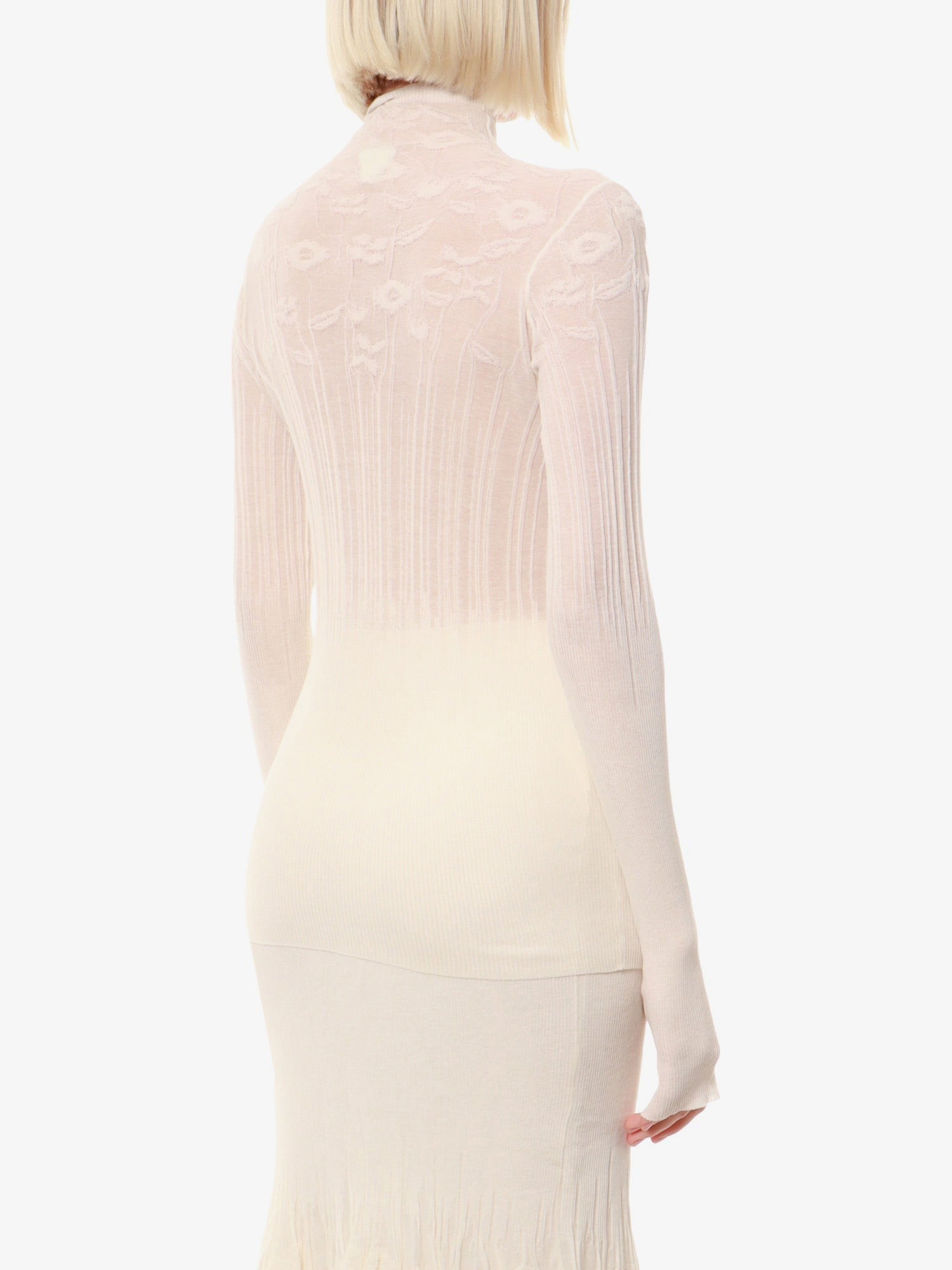 Bottega Veneta Puuvillasekoitetoppi kukkakirjonnalla