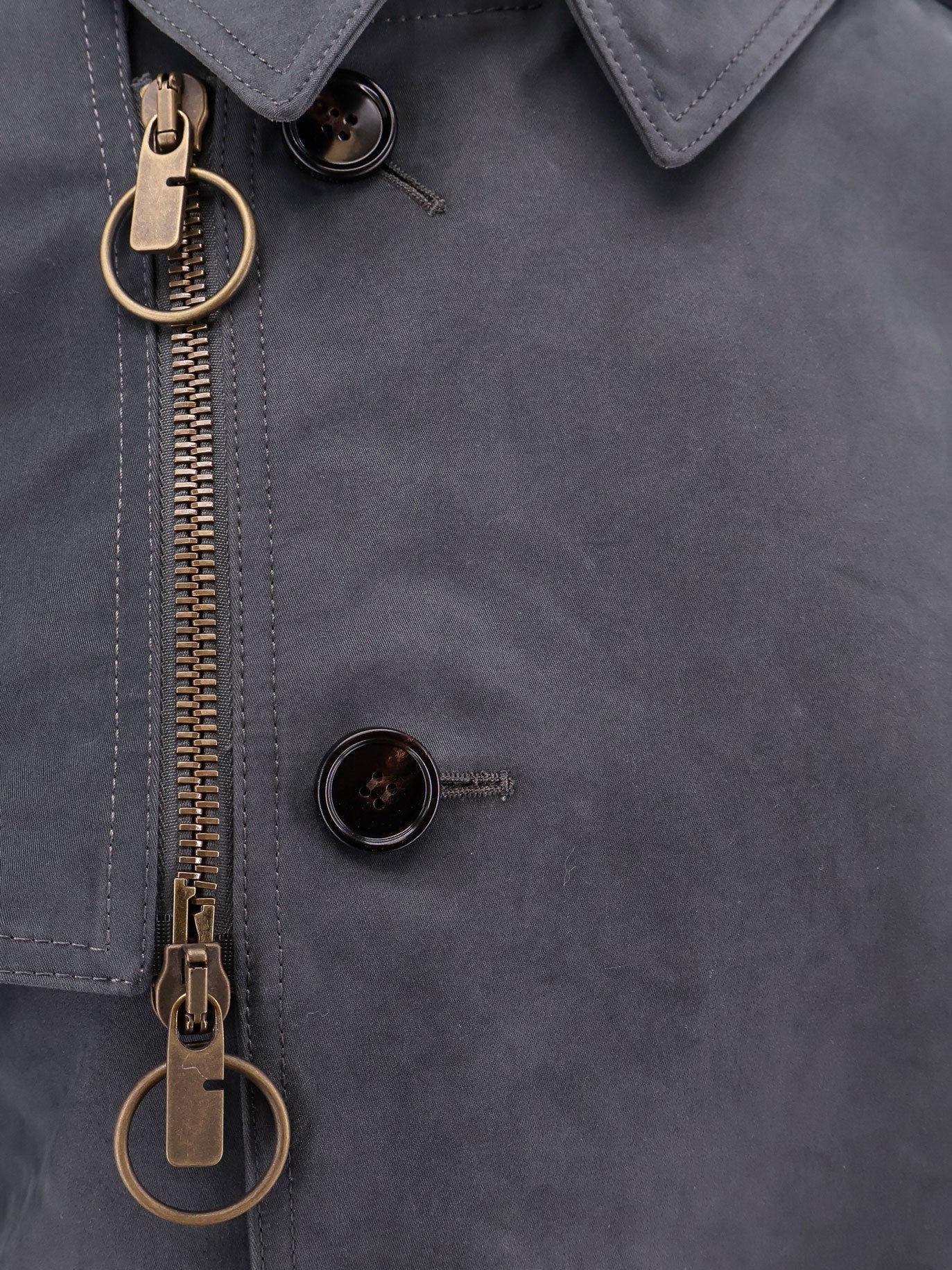 Burberry Gabardine de mistura de algodão com forro Burberry Check