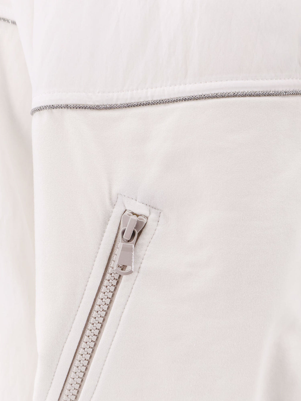 Brunello Cucinelli Cardigã de algodão com inserções de viscose e detalhes Monili