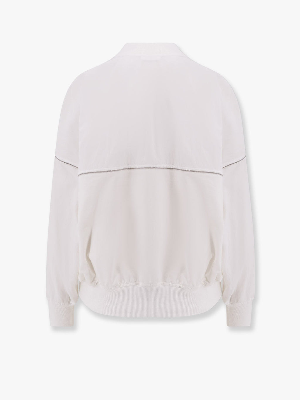 Brunello Cucinelli Cardigã de algodão com inserções de viscose e detalhes Monili