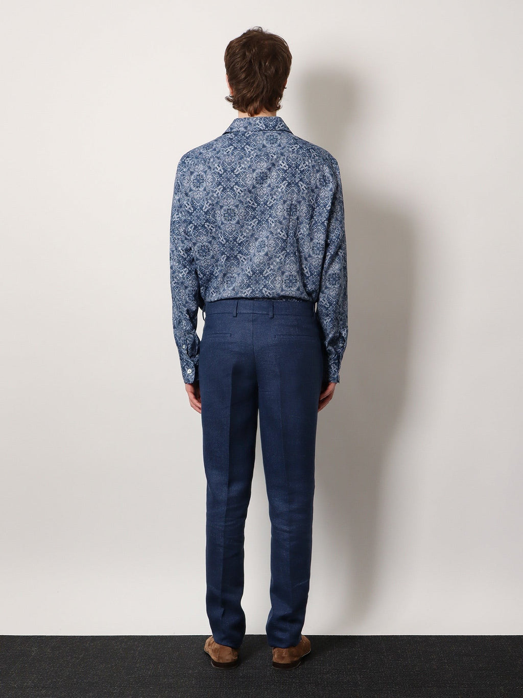 Brunello Cucinelli Camisa easy fit de algodão com estampado integral