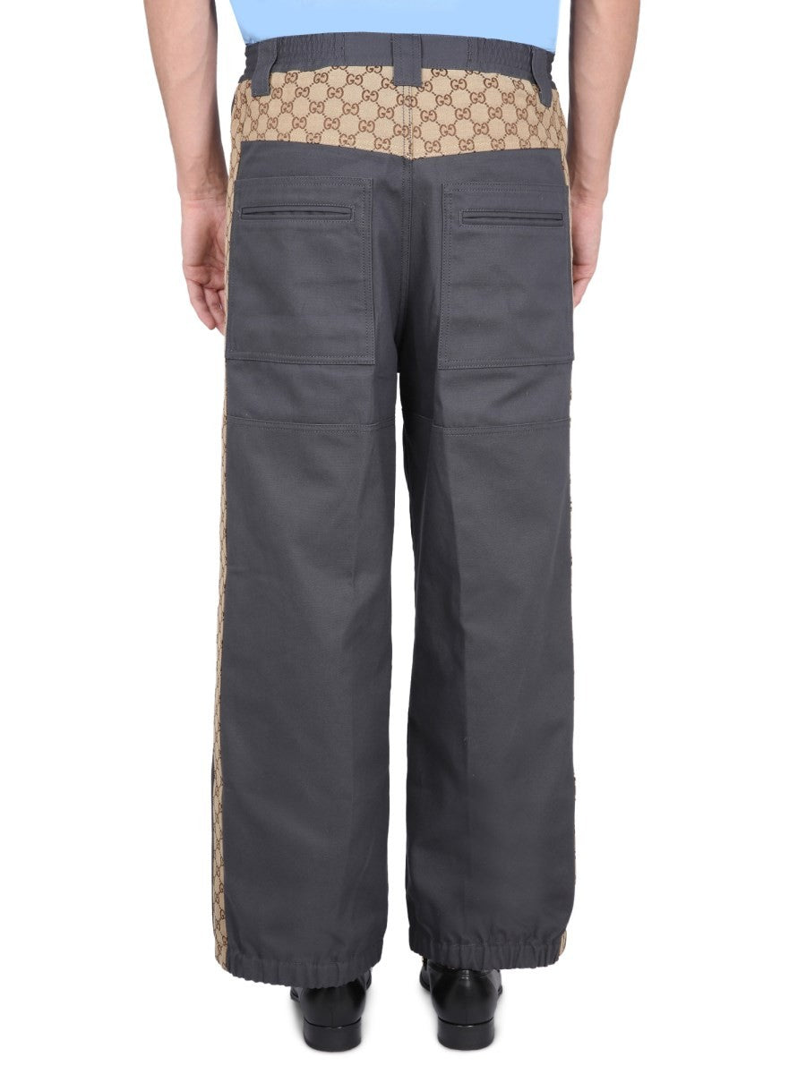 Gucci Baumwollhose mit GG-Einsätzen