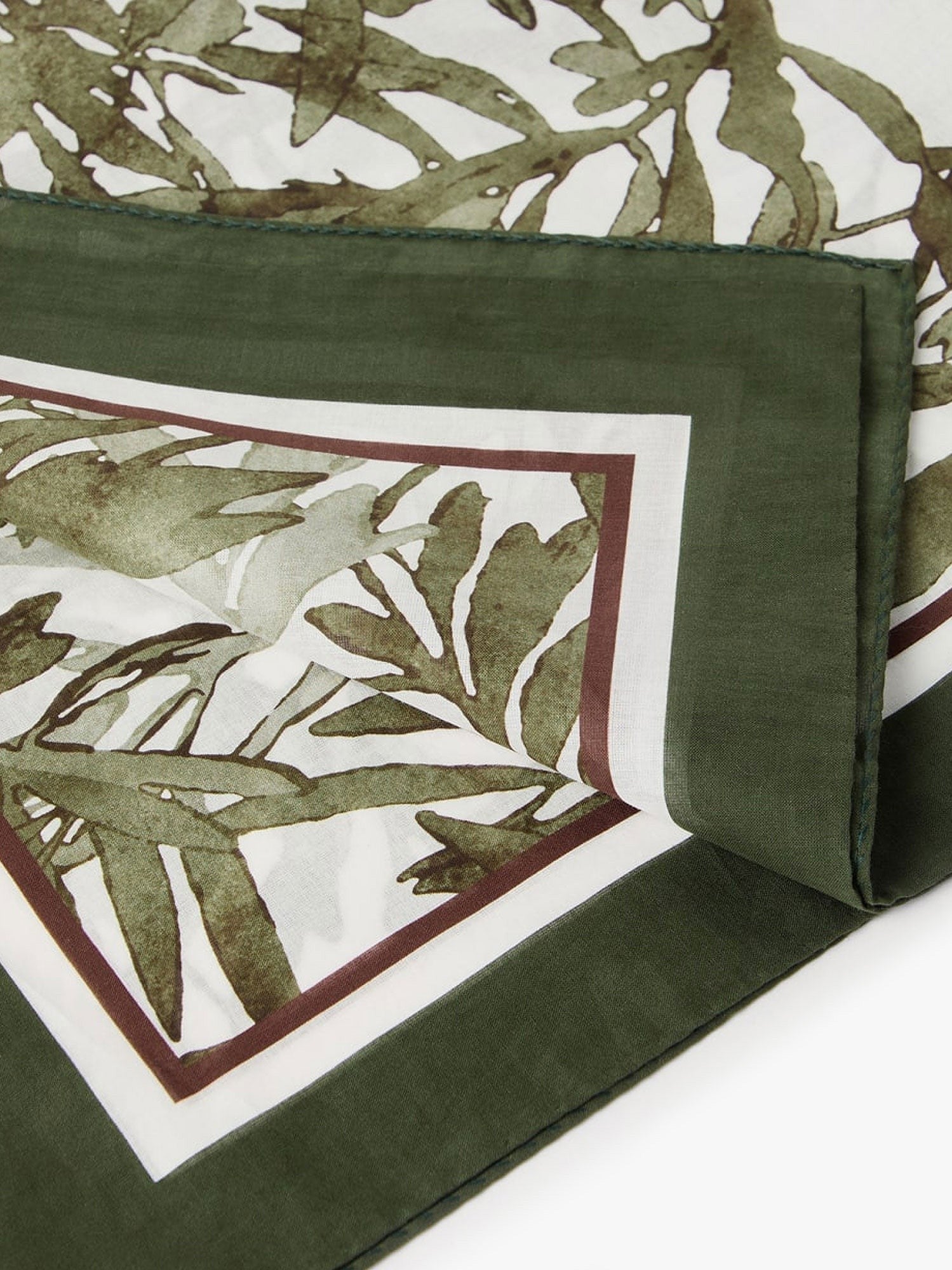 Brunello Cucinelli Cotton foulard with Herbarium print