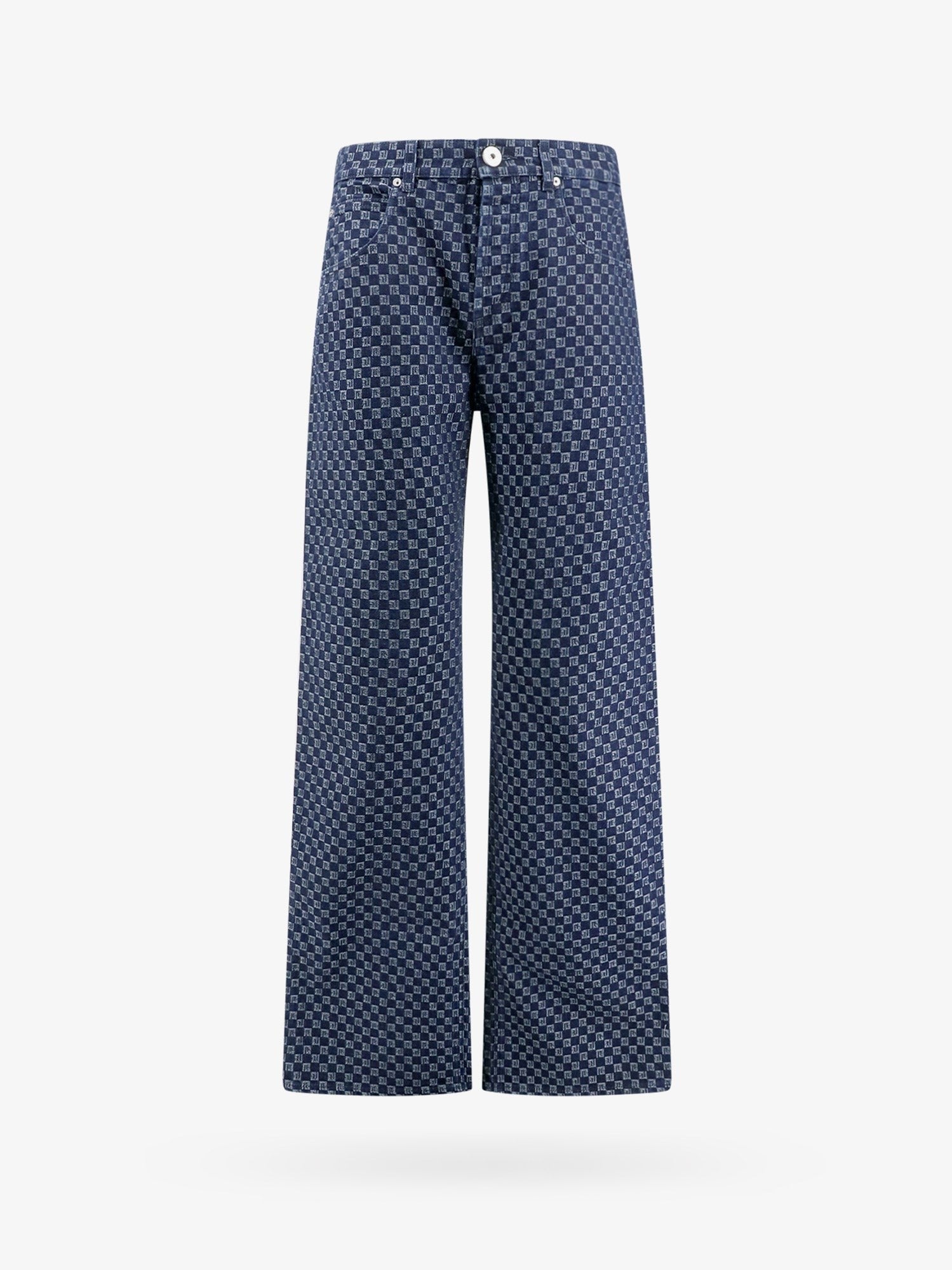 Balmain Jeans i løs passform av bomull med heldekkende monogram