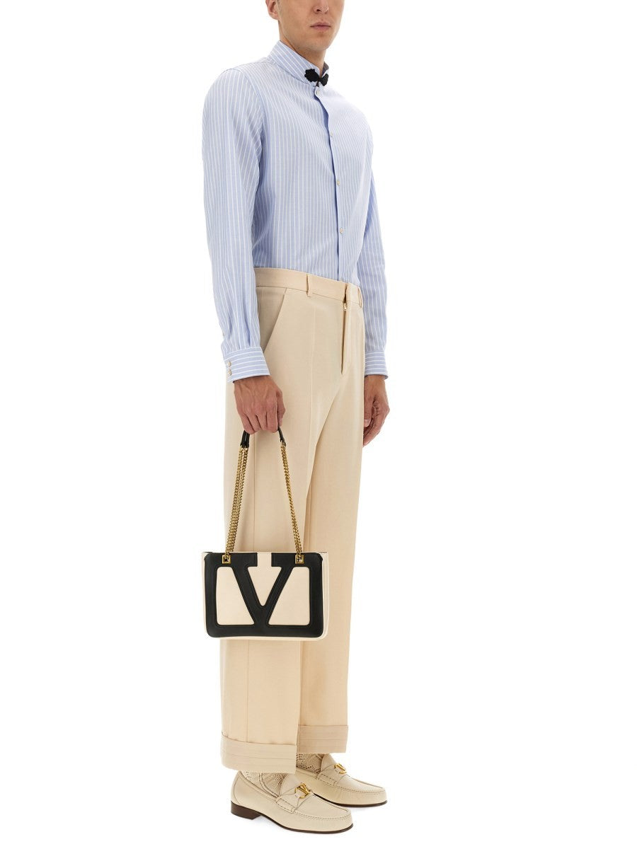 Valentino COTTON OXFORD SHIRT WITH TOGGLE