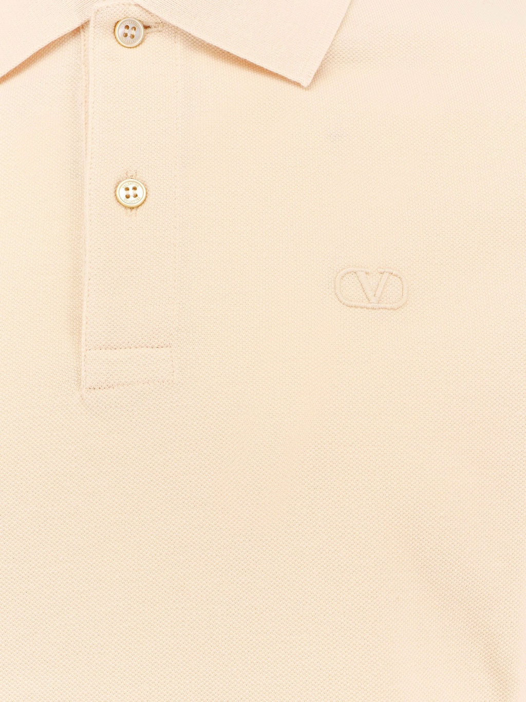 Valentino Cotton piquet polo shirt with vlogo embroidery