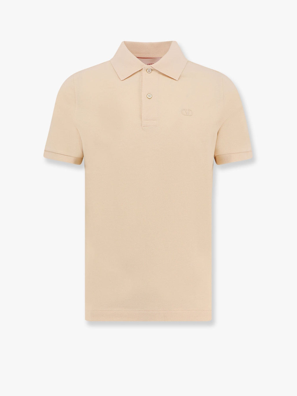 Valentino Cotton piquet polo shirt with vlogo embroidery